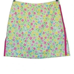 Lilly Pulitzer Eagle Skort “Palm Green Speck Print” Size 10 White Label